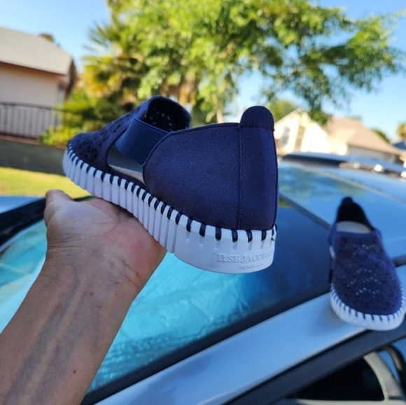 ILSE JACOBSEN Tulip  Blue Web shoes - Picture 2 of 7